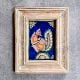Vintage Hand Painted Kalamkari Bird Art Wooden Frame